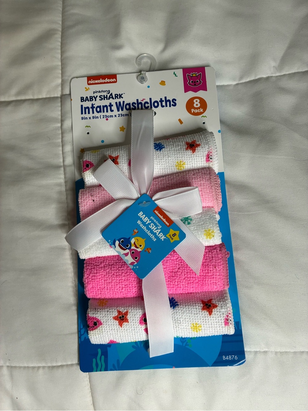 NEW Baby Shark Infant Washcloths 8 Pack